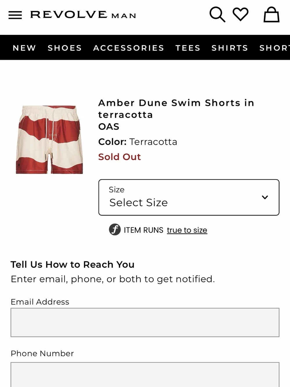 OAS Amber Dune swim shorts trunks Terracotta